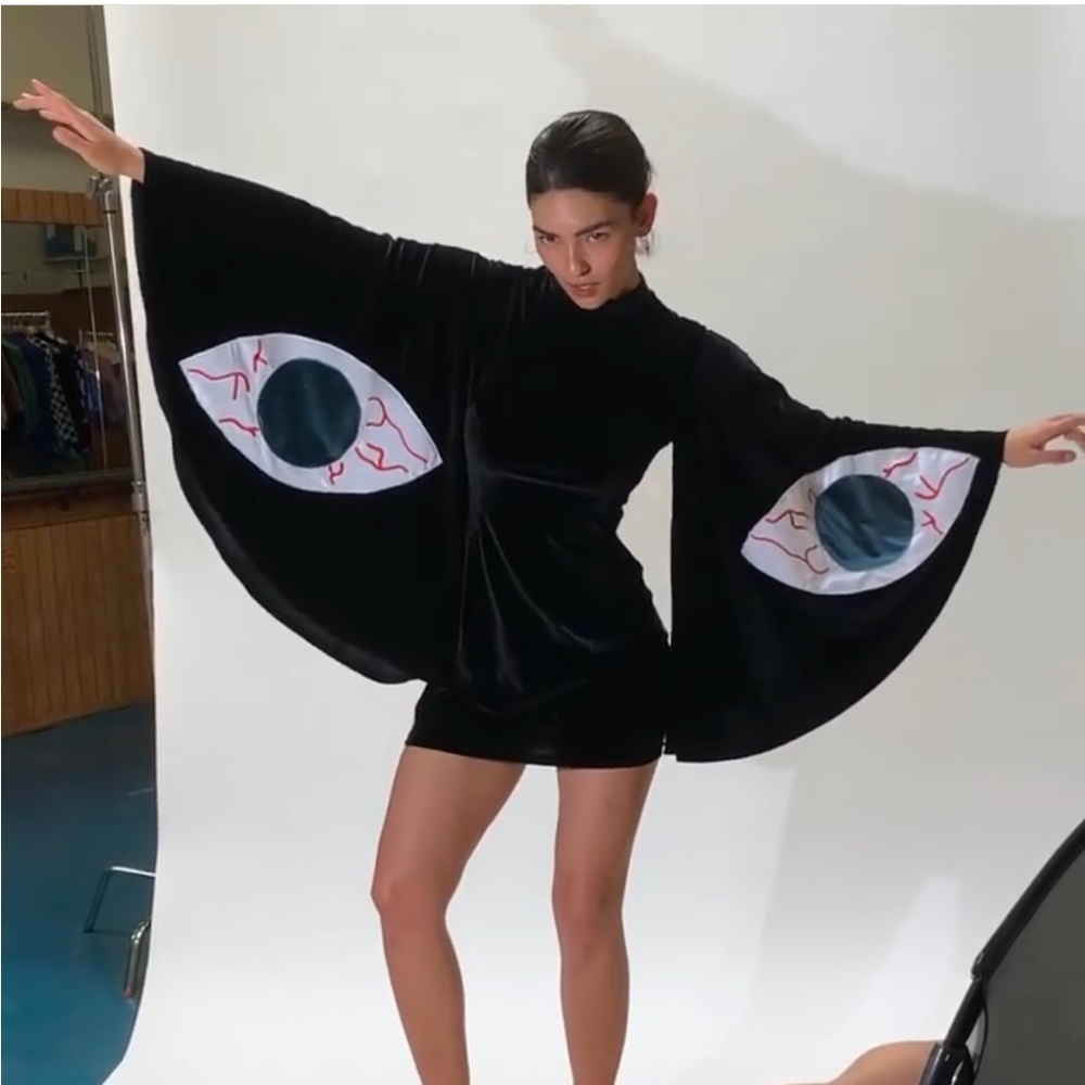 Fashion Brand Company Psychic Burden Velvet Mini Dress- sold out - size M